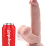 King Cock 3D Cock Swinging Balls 8 Inch