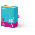 Zestaw kubeczków menstruacyjnych Satisfyer Feel Good Menstrual Cup Set Dark Green
