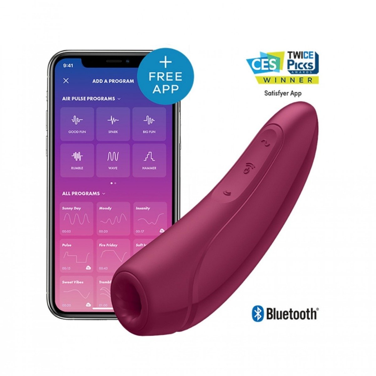 Satisfyer Curvy 1+ rose red incl. Bluetooth and App