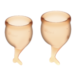 Zestaw kubeczków menstruacyjnych Satisfyer Feel Secure Menstrual Cup Set Orange