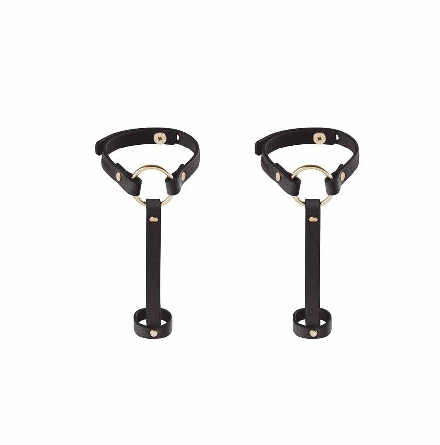 Ozdobne paski na dłonie Bijoux Indiscrets Maze Simple Hand Piece Black